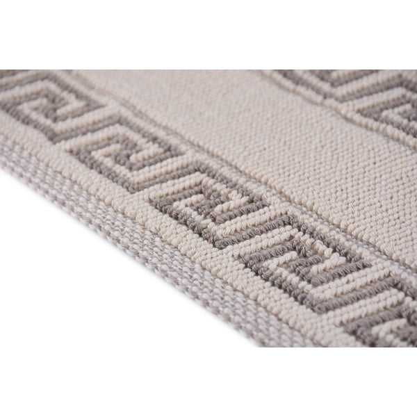 Iš medvilnės laiptų kilimėlių rinkiniai kreminės spalvos 16 vnt. 25x65 cm Versace Bej – Vitaus-image-4