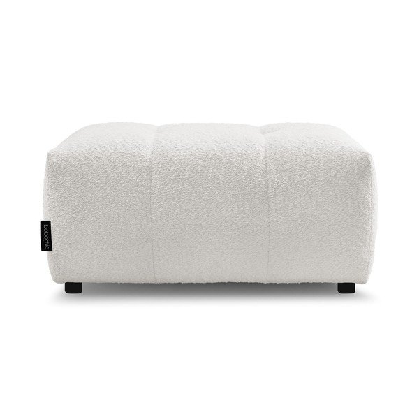 Baltos spalvos taburetė iš boucle Roxelane – Bobochic Paris