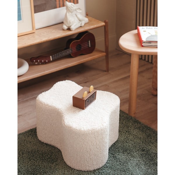Kreminės spalvos iš boucle vaikiškas pufas Cloud – Wigiwama-image-3