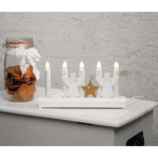 Baltos spalvos žvakidė Star Trading Angels, aukštis 15 cm
