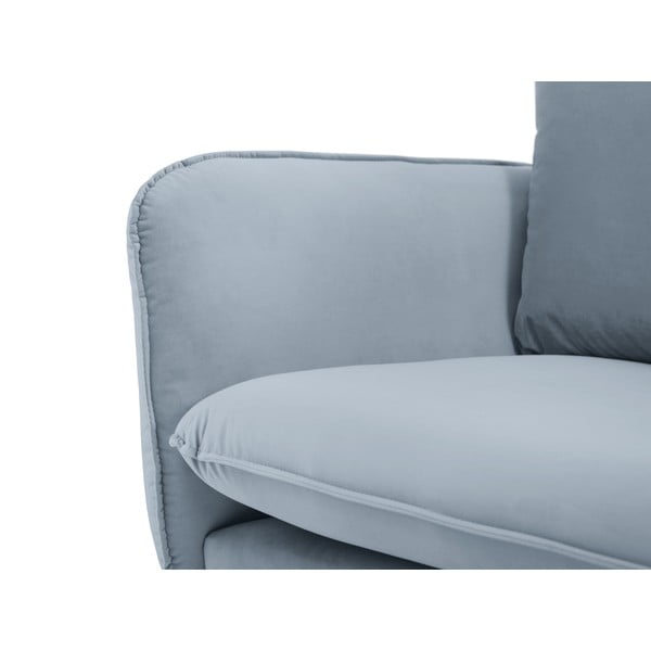 Šviesiai mėlyna aksominė sofa 230 cm Vienna - Cosmopolitan Design-image-4