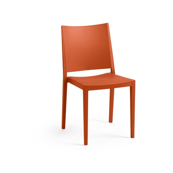 Plastikinė sodo kėdė oranžinės spalvos Mosk – Rojaplast