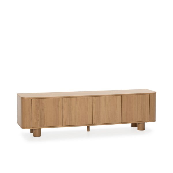 Natūralios spalvos TV spintelė iš ąžuolo 180x50,5x40 cm Padoc – MOME-image-3