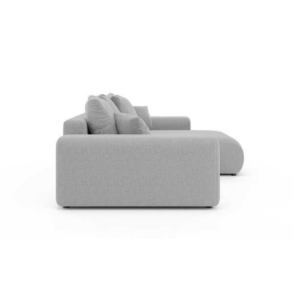 Šviesiai pilkos spalvos sulankstoma/su sandėliavimo vieta kampinė sofa (kintama) Luma – Ropez-image-3