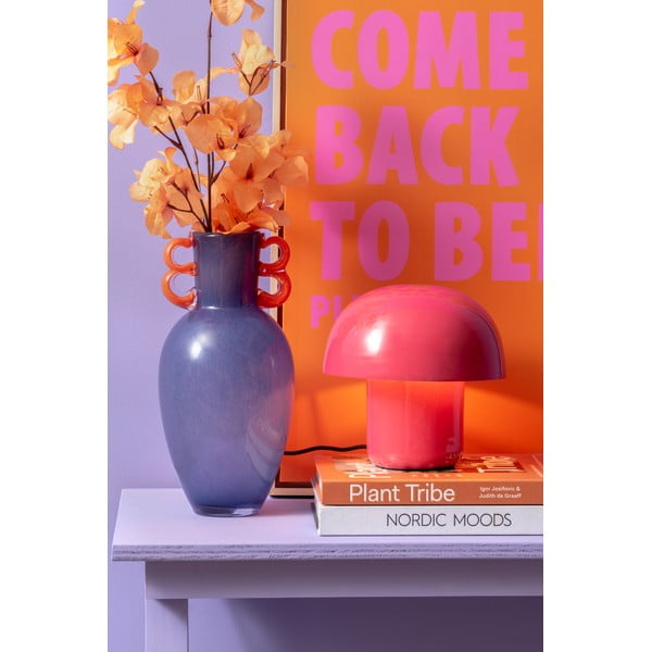 Stalinis šviestuvas rožinės spalvos (aukštis 20 cm) su metaliniu gaubtu Fat Mushroom – Leitmotiv-image-1