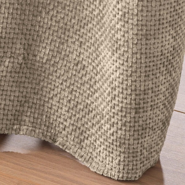 Šviesiai rudos spalvos iš šenilino užuolaida 140x260 cm Leo – douceur d'intérieur-image-4