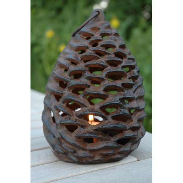 Iš metalo žibintas (aukštis 18 cm) Pine Cone – Esschert Design-image-1