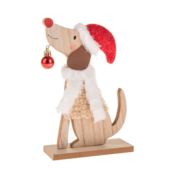 Iš medžio kalėdinė statulėlė (aukštis 21 cm) Dog – Dakls