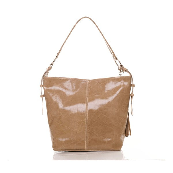 Rankinė "Hobo Taupe Leather Handbag-image-3