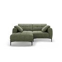 Žalios spalvos kampinė sofa (su kairiuoju kampu/su gultu) Bemy – Micadoni 