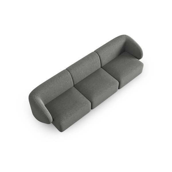 Pilkos spalvos iš šenilinio audinio sofa 266 cm Paolo – Milo Casa-image-1