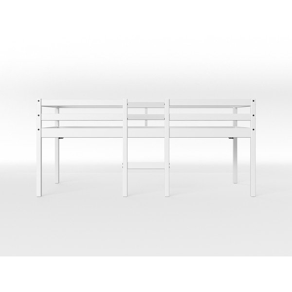 Balta pakelta lova iš pušies medienos Flexa White, 90 x 200 cm-image-1