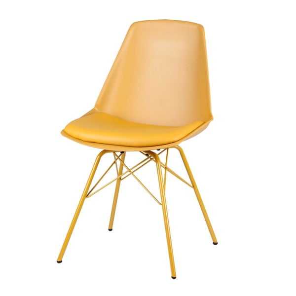 4 geltonų kėdžių rinkinys "sømcasa Tania