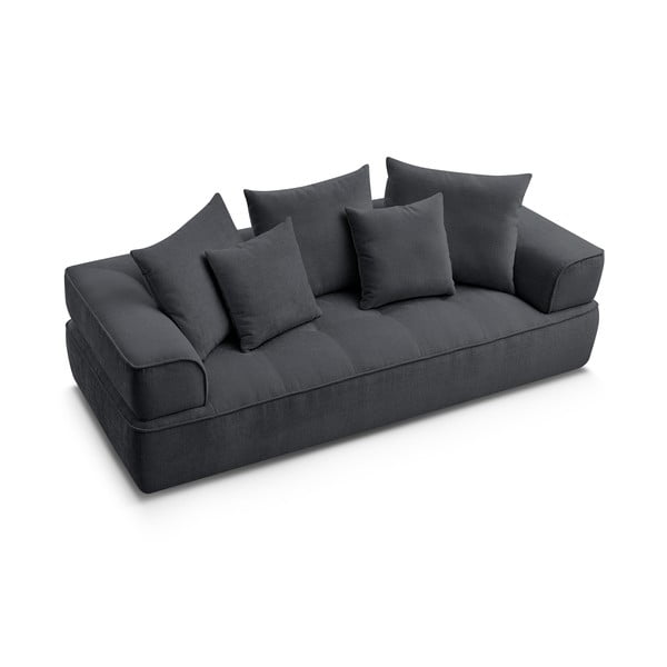 Tamsiai pilkos spalvos iš šenilinio audinio sofa 237 cm Whesley – Bobochic Paris-image-4