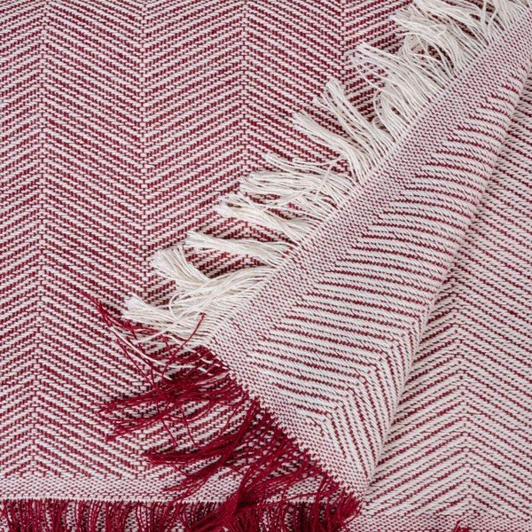 Lovatiesė raudonos spalvos/baltos spalvos 260x280 cm – Ixia-image-1