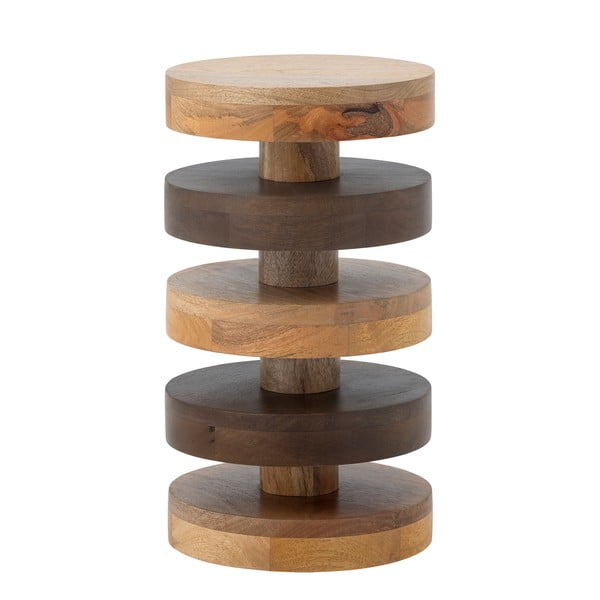 Iš mango masyvo apvalios formos šoninis stalas ø 25 cm Franka – Bloomingville