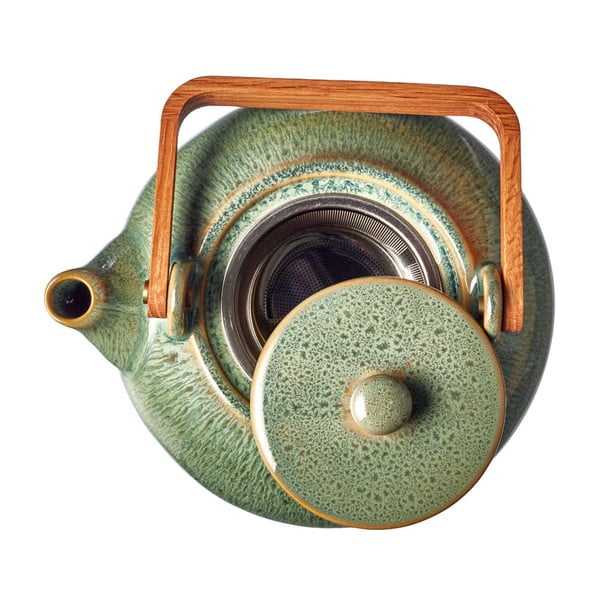 Žalios spalvos iš keramikos su koštuvu arbatinukas 1,2 l Gastro Green – Bitz-image-3