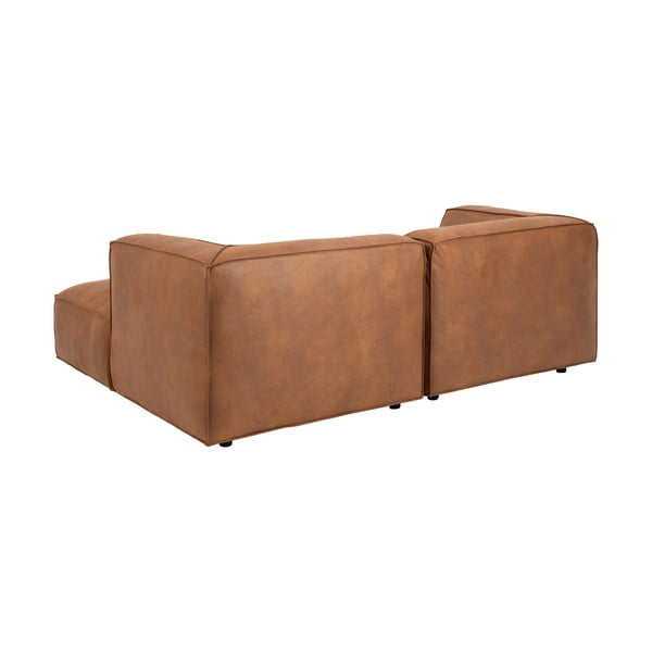 Kampinė sofa konjako rudos spalvos iš dirbtinės odos (su dešiniuoju kampu) Fairfield Kentucky – Bonami Selection-image-4