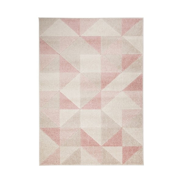Rožinis kilimas Flair Rugs Urban Triangle, 100 x 150 cm