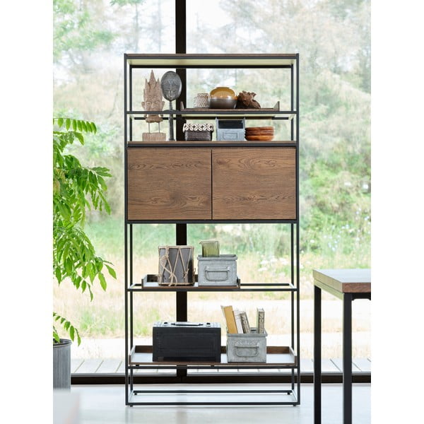 Knygų spinta su ąžuolo detalėmis Unique Furniture Rivoli-image-1