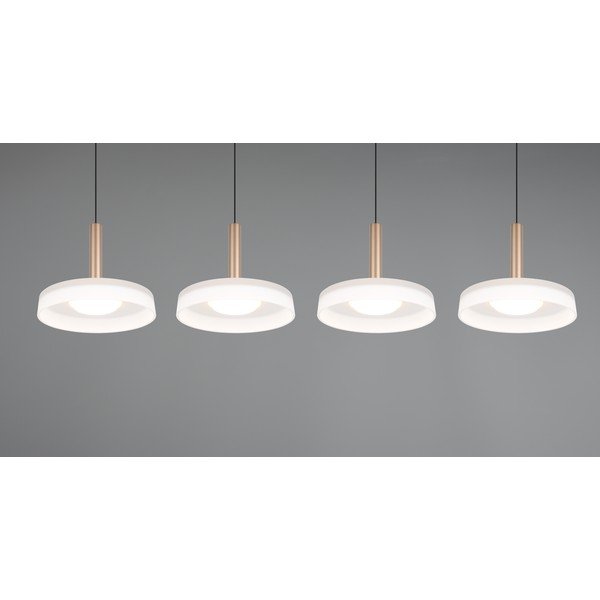 Kabantis šviestuvas juodos ir baltos spalvos/auksinės spalvos LED su pritemdymo funkcija su stiklo gaubtu Celeste – Trio-image-3