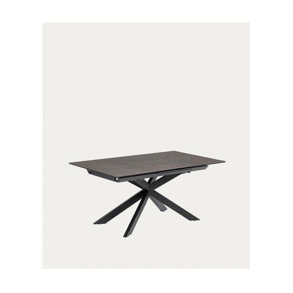 Iš keraminės plokštės prailginamas valgomojo stalas su papildomu stalviršiu 90x160 cm Atminda – Kave Home-image-2