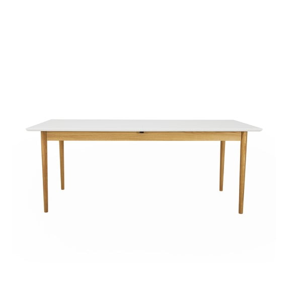 Prailginamas valgomojo stalas su baltu stalviršiu 90x195 cm Skagen – Tenzo