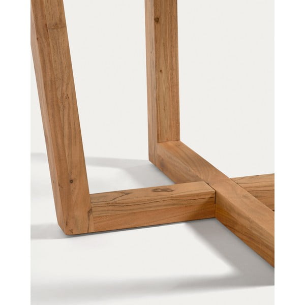 Iš akacijos masyvo apvalios formos valgomojo stalas natūralios spalvos ø 120 cm Nahla – Kave Home-image-2