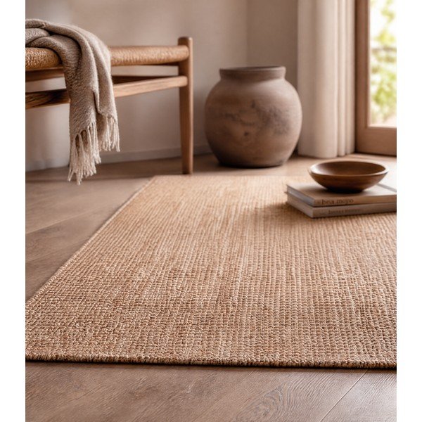 Kilimas iš džiuto natūralios spalvos 80x200 cm Bouclé – Hanse Home-image-3