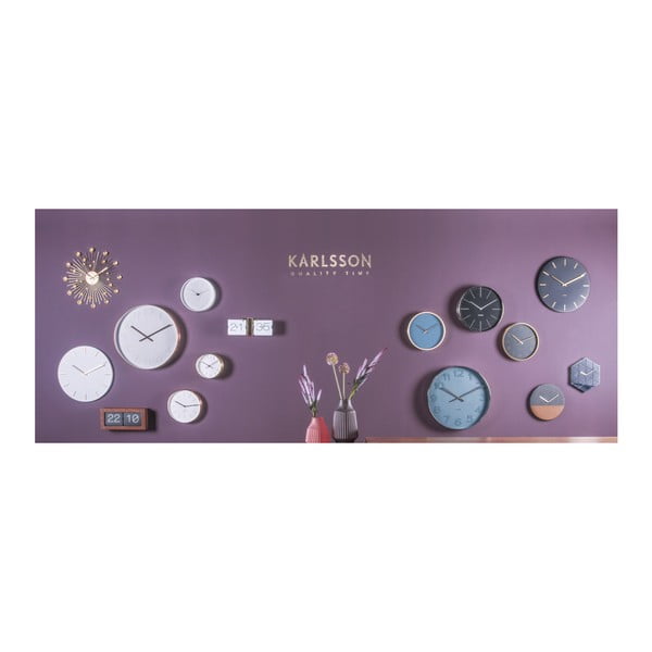 Baltas sieninis laikrodis Karlsson Butterfly, ø 27,5 cm-image-2