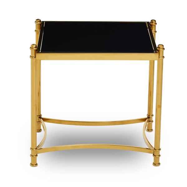 Šoninis stalas su stikliniu stalviršiu 50x56 cm Ackley – Premier Housewares-image-2