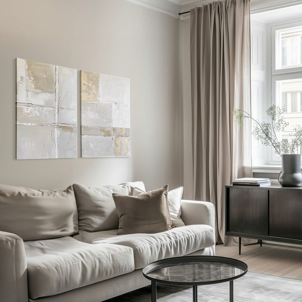 Paveikslai su rankomis tapytais elementais rinkinyje 2 vnt. 50x70 cm Sail – Styler-image-1