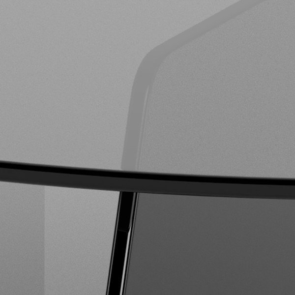 Pilkos spalvos iš stiklo apvalios formos kavos staliukas ø 80 cm Samos – Actona-image-3