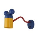 Mėlynos spalvos vaikiškas sieninis šviestuvas su metaliniu gaubtu Mouse – GTV