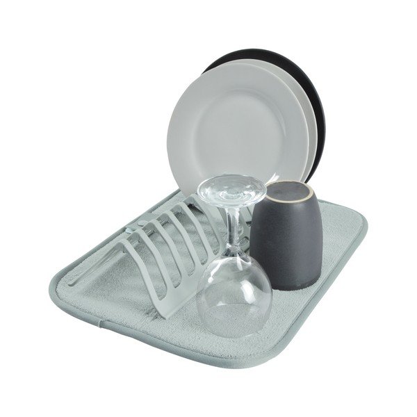 Šviesiai mėlynos spalvos iš plastiko indų džiovinimo padėkliukas 36x28 cm – Homéa-image-1