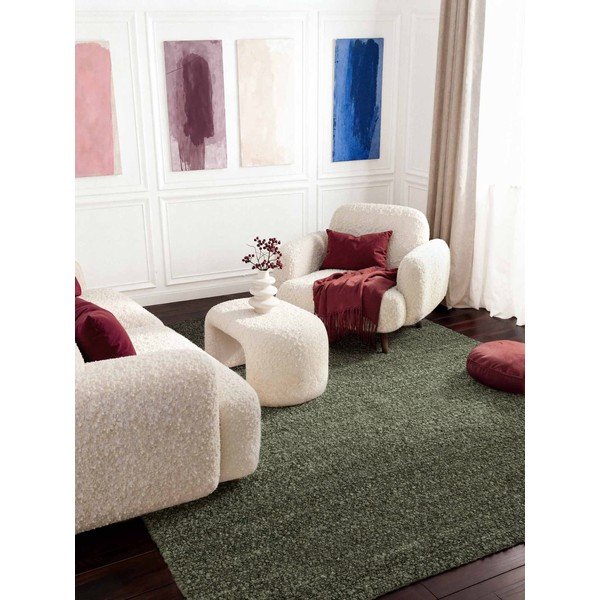 Rankų darbo žalios spalvos iš boucle kilimas 200x290 cm Notting Hill Portobello – Ted Baker-image-2