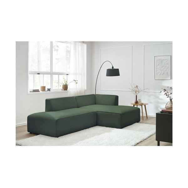 Žalios spalvos modulinė kampinė sofa (su dešiniuoju kampu/„L“ formos) Megeve – Bobochic Paris-image-4
