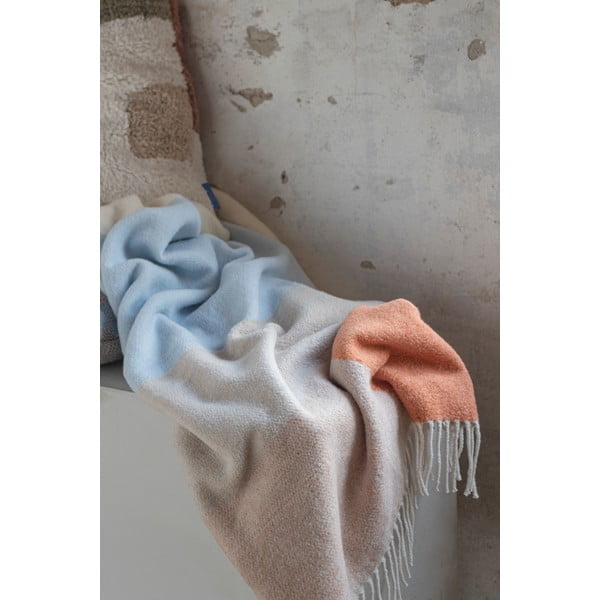 Antklodė ir pledas geltonos spalvos/mėlynos spalvos 125x190 cm Brick – Mette Ditmer Denmark-image-4