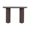 Tamsiai rudos spalvos blizgus konsolinis staliukas 35x120 cm Evara – WOOOD