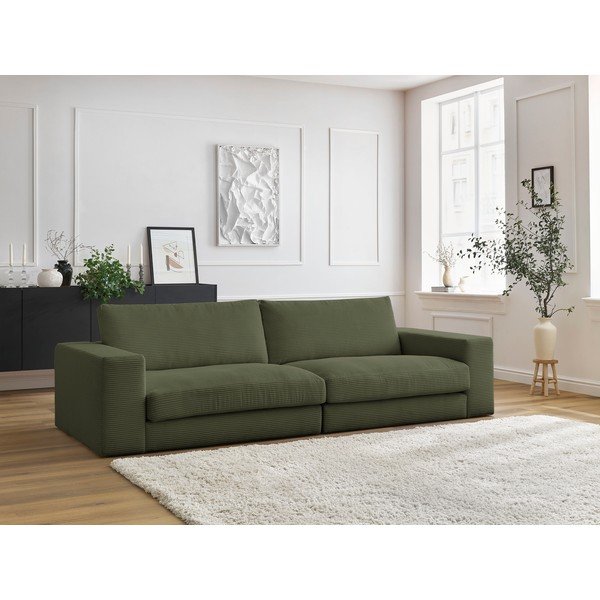 Žalios spalvos iš kordinio velveto sofa 274 cm Leonard – Bobochic Paris-image-1