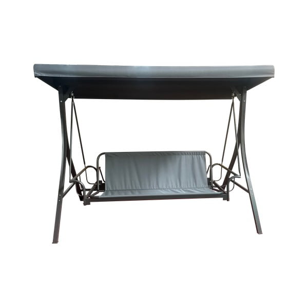 Pilkos spalvos metalinis sodo supamasis suoliukas Madrid – Rojaplast-image-1