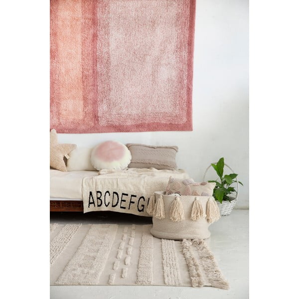 Skalbiamas/rankų darbo iš medvilnės kilimas šviesiai pilkos spalvos/kreminės spalvos 140x200 cm Air Natural – Lorena Canals-image-3