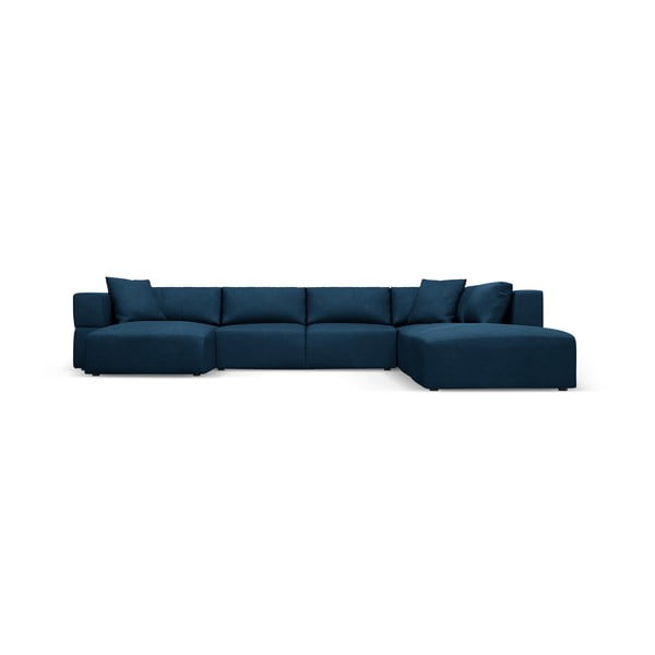 Kampinė sofa mėlynos spalvos (su dešiniuoju kampu/„U“ formos) Esther – Milo Casa