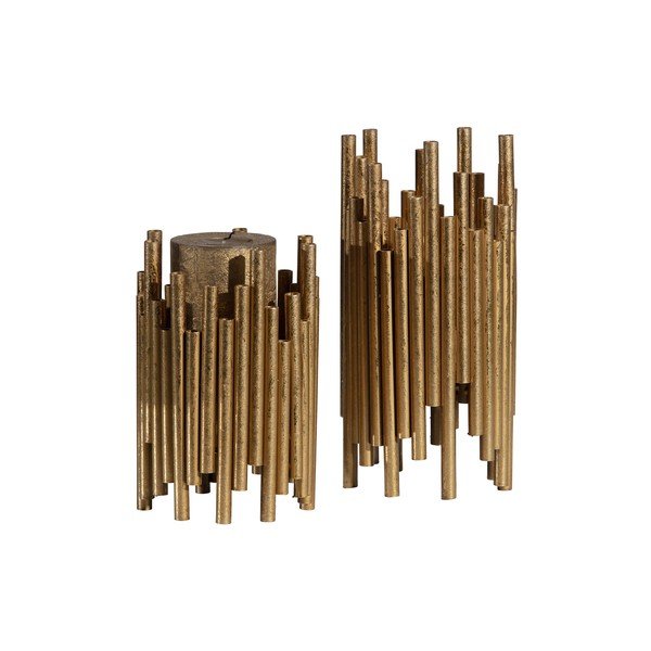 Kovový svícen ve zlaté barvě BePureHome, výška 18 cm-image-3
