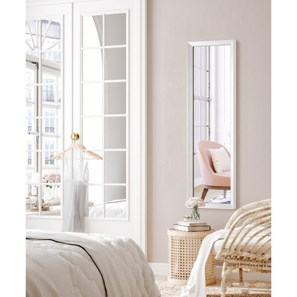 Sieninis baltos medienos dekoro veidrodis Styler Paris, 47 x 147 cm-image-1