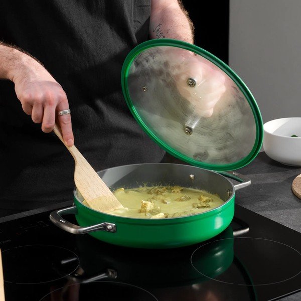 Keptuvė su dangčiu/su keramine danga ø 28 cm tegame Meda 3.0 – FABINI-image-1