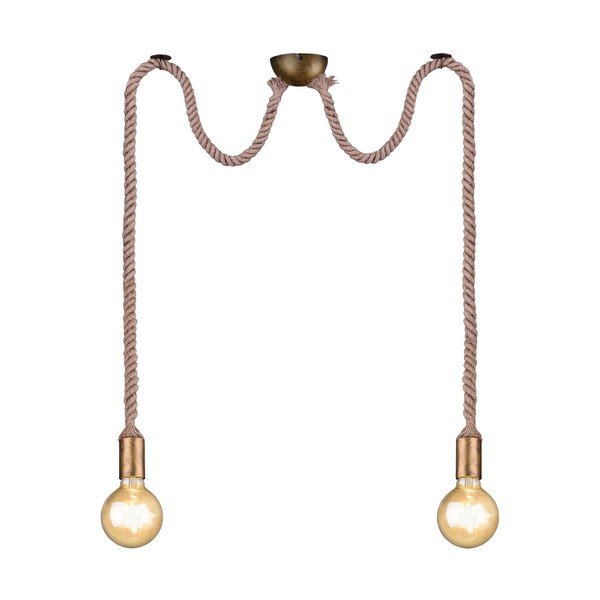 Žalvario spalvos kabantis šviestuvas ø 12 cm Rope – Trio-image-4