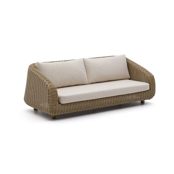 Smėlio spalvos/natūralios spalvos iš audinio sodo sofa Meria – Kave Home