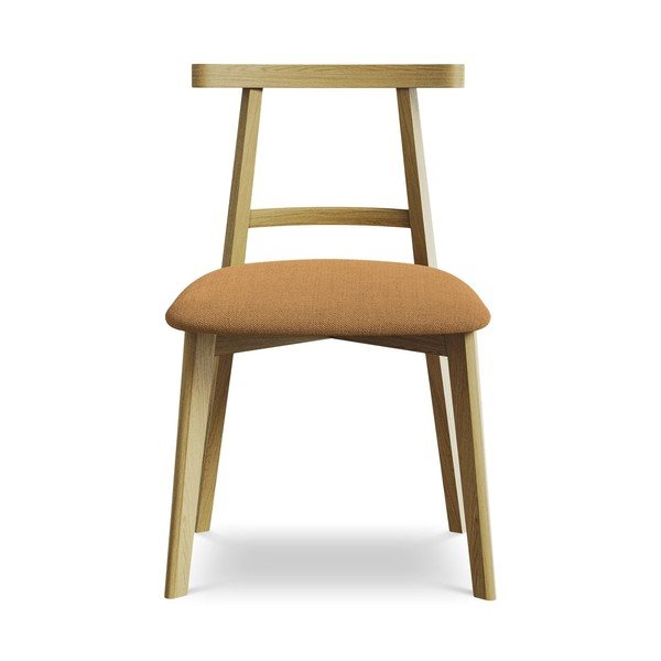 Terakotos spalvos iš medienos masyvo valgomojo kėdė Ohelo – Makamii-image-1