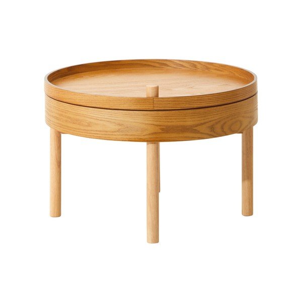 Apvalios formos šoninis stalas iš pušies ø 60 cm Viborg – Premier Housewares